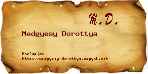 Medgyesy Dorottya névjegykártya