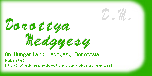 dorottya medgyesy business card